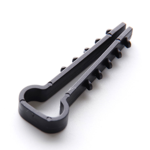 Дюбель-ялинка 6*12мм для плоского кабелю чорний 100шт/уп APRO Житомир