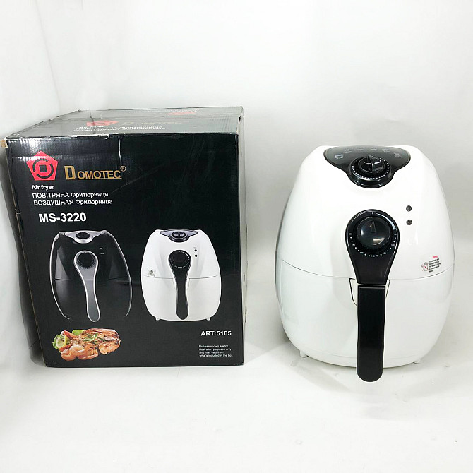 Домашняя фритюрница для фри Domotec, Фритюрница маленькая Безмасляная электрическая TJ-76 Львов - изображение 5