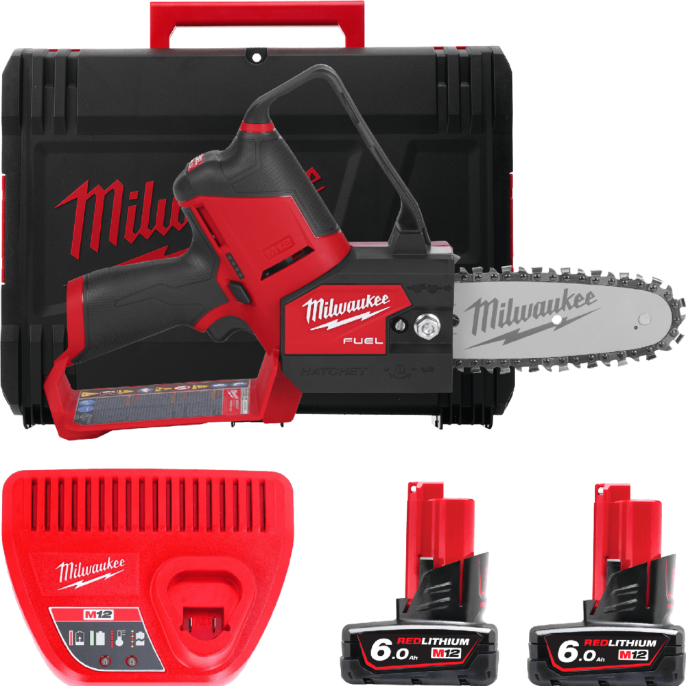 Пила ланцюгова акумуляторна шина 15 см MILWAUKEE M12 FUEL FHS-602X (+ заряд.пристрій, 2 акум., HD кейс) Одеса - фото 1