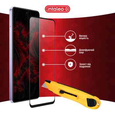 Стекло защитное Intaleo Full Glue Oppo A80 Black (1283126598777) Винница