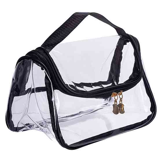 Набір прозорих жіночих косметичок для дому 2 (шт) Чорний HP-16-6K Коломыя