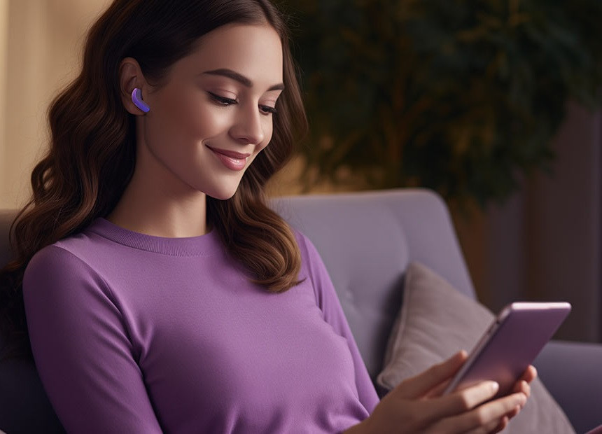 Бездротові навушники ACEFAST T9 Грейп Пурпурні Київ - фото 3