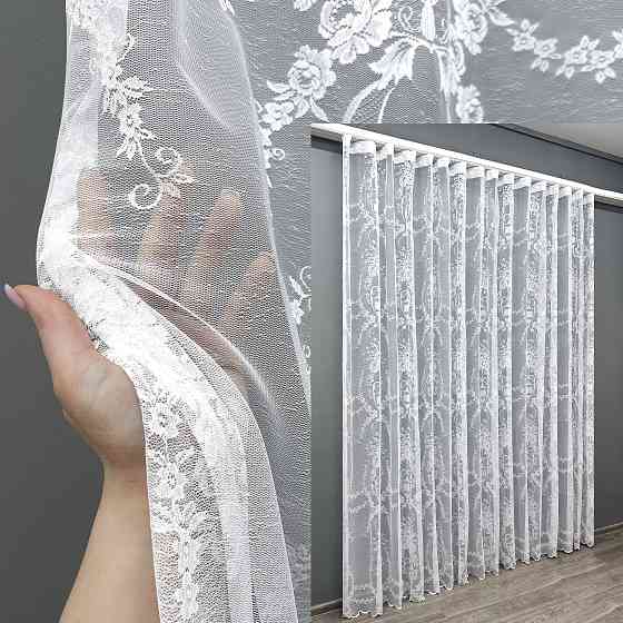 Тюль жакард колір білий 1969т Київ