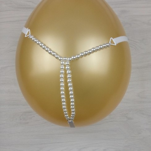 Труси з бусами еротичні білі - розмір універсальний, (на резинці) Київ - фото 2