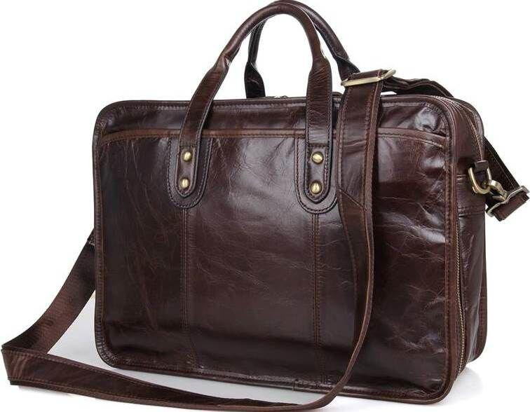 Сумка з натуральної шкіри Коричнева (Vintage) Київ - фото 15