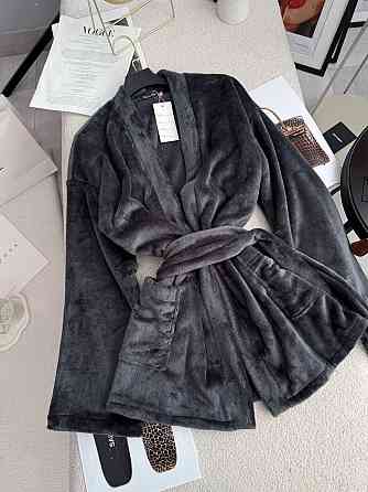 Жіночий стильний домашній махровий халат Графіт Одеса