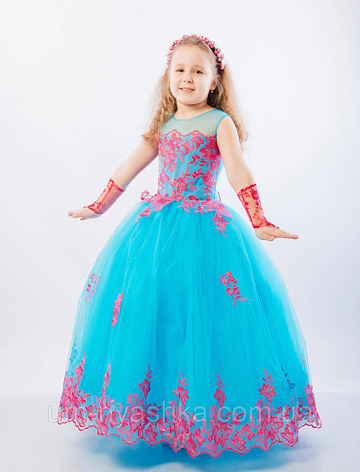 Длинное нарядное платье Кружево на 5-7 лет Кривой Рог - изображение 5