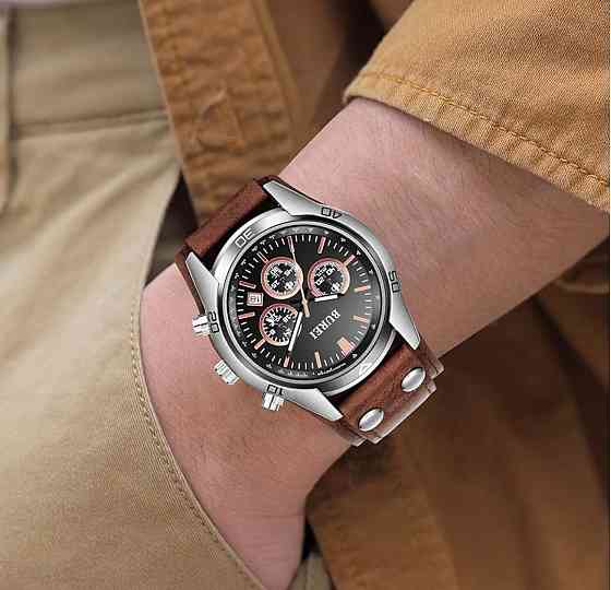 Чоловічий водонепроникний кварцовий годинник з хронографом BUREI Луцьк