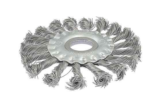 Щітка дискова MASTERTOOL з плетеного дроту Ø 115х22.2 мм 19-9011 Коломия