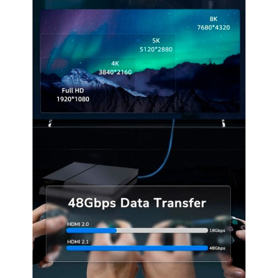 Кабель мультимедийный HDMI M to HDMI M 2.0m V2.1 Cabletime (CA914654) Винница - изображение 5