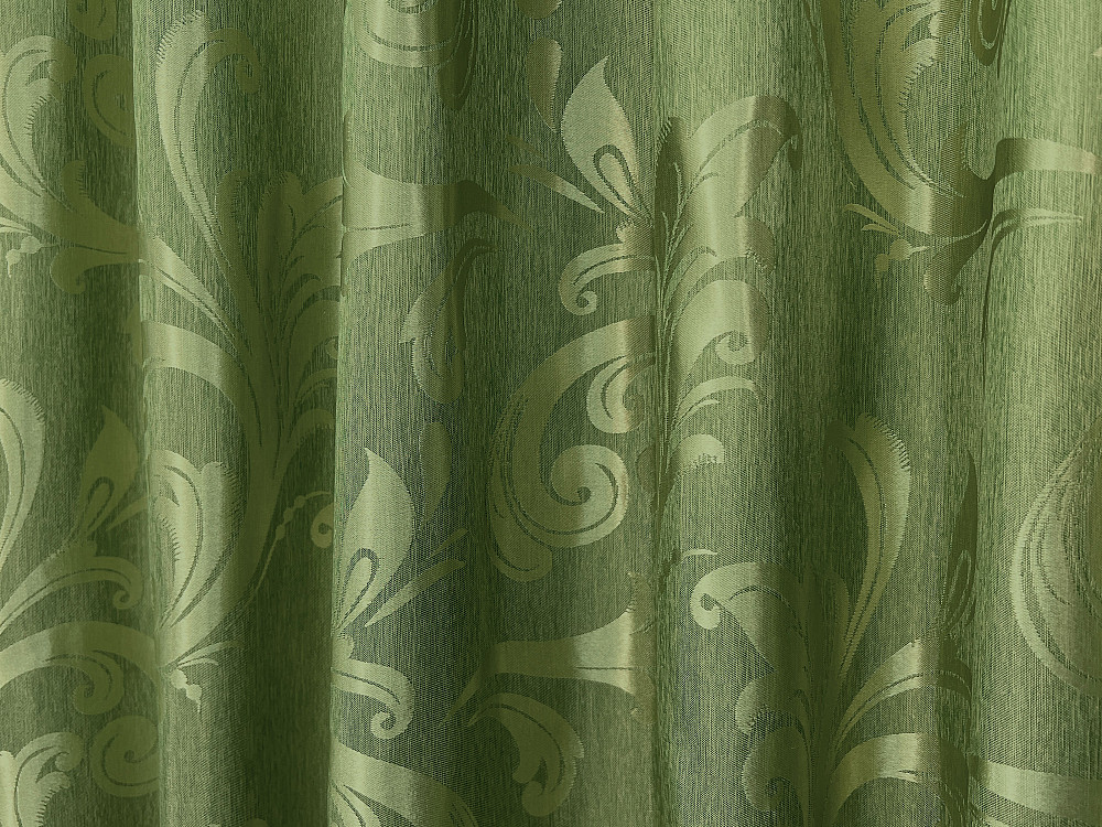Комплект коротких штор VR-Textil Жаккард Лилия № 1536ш Салатовый 140х170 см 2 шт (35-0448) Киев - изображение 7
