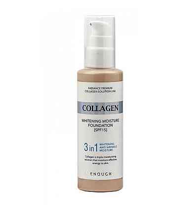 Тональний крем для обличчя Освітлення Collagen Whitening Moisture Foundation SPF15 (21) Enough 100 мл Київ