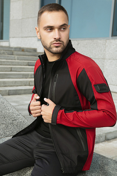 Чоловіча куртка soft shell спортивна софтшел демісезонна softshell осінь весна 'iForce' червона M Одеса - фото 10