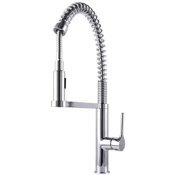 Смеситель для кухни TOPAZ SARDINIA TS-08401-H71 гибкий излив на пружине с душевой насадкой Киев