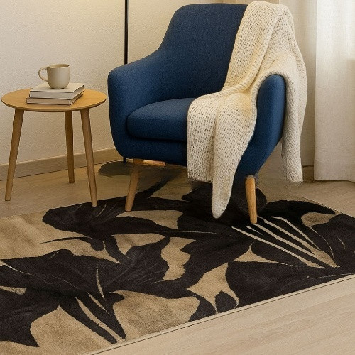 Килимок універсальний для підлоги Плюш Квітка 75*150см сірий Дариана Житомир - изображение 4