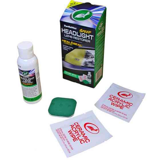 Набір для полірування фар Headlight Lens Restorer Kit Turtle Wax розчин + аплікатор Львів