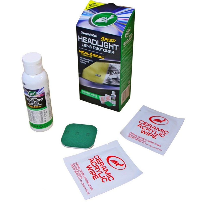 Набір для полірування фар Headlight Lens Restorer Kit Turtle Wax розчин + аплікатор Львів - фото 2