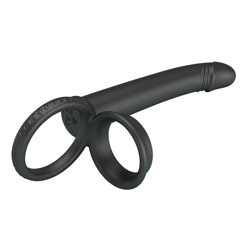 Силиконовая насадка на член для двойного проникновения Moses waterproof Sex Aura Киев - изображение 8