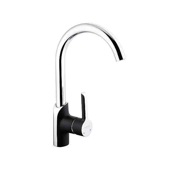 Змішувач для кухні Kroner KRP Essen - SCH030 хром/чорний Київ