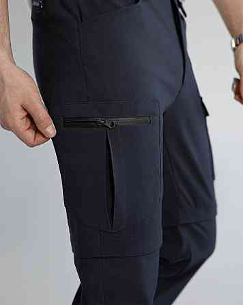 Сині штани-карго чоловічі. Штани трансформери сині Pobedov Transformer 2.0 Київ