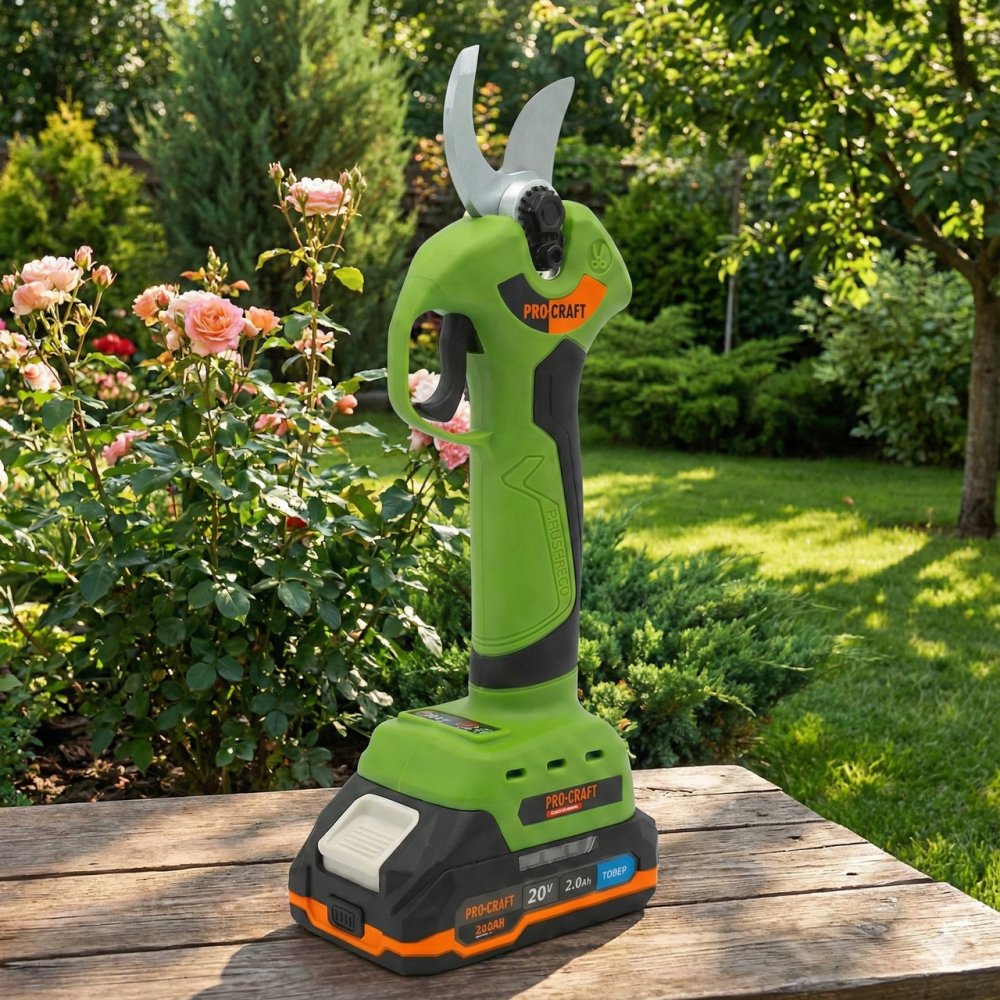 Акумуляторний садовий секатор Procraft ES28Li,Безщітковий акумуляторний секатор 20 В   2 А/год,Секатори акумуляторні Львів - фото 1