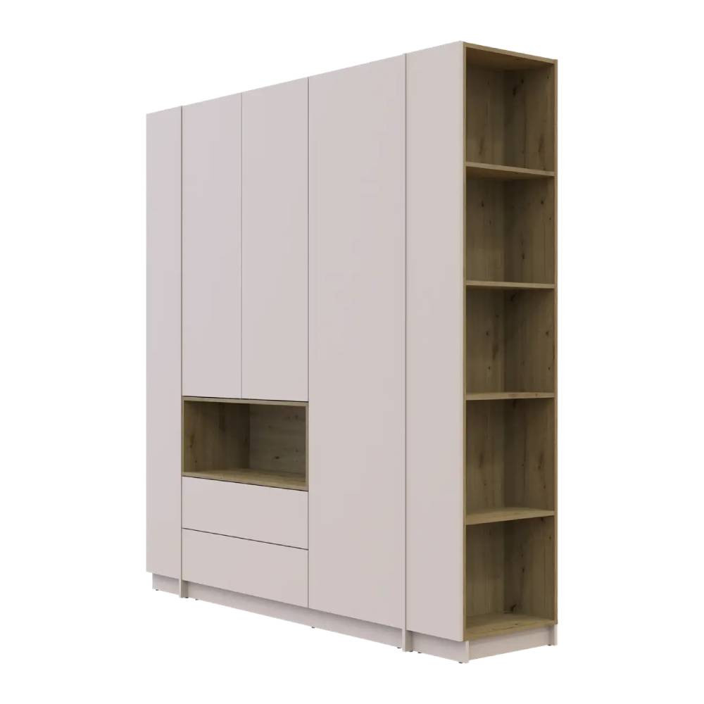 Шкаф для одежды с нишей и этажеркой Doros Дейл Кашемир/Дуб Артизан 3 ДСП 178х52х220 DRS-011726 (44900338) Львов - изображение 5