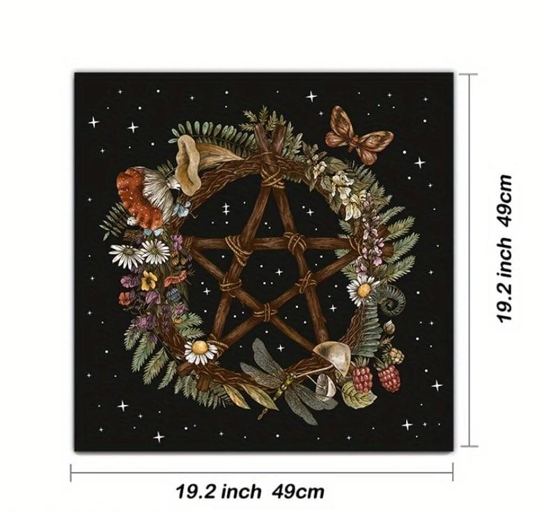 Алтарная скатерть для карт Таро и Рун. Скатерть для гадания 49*49 см. 