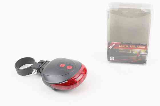 Ліхтар задній 5 діодів+2 лазерних промені, чорно-червоний SL-116 (без батарейок) Київ