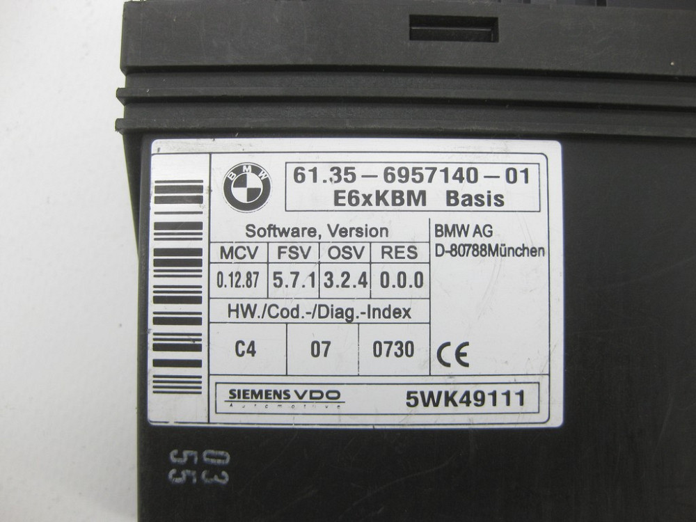 BMW  6135695714001 Блок комфорту BMW Series 5 E60 Одеса - фото 5