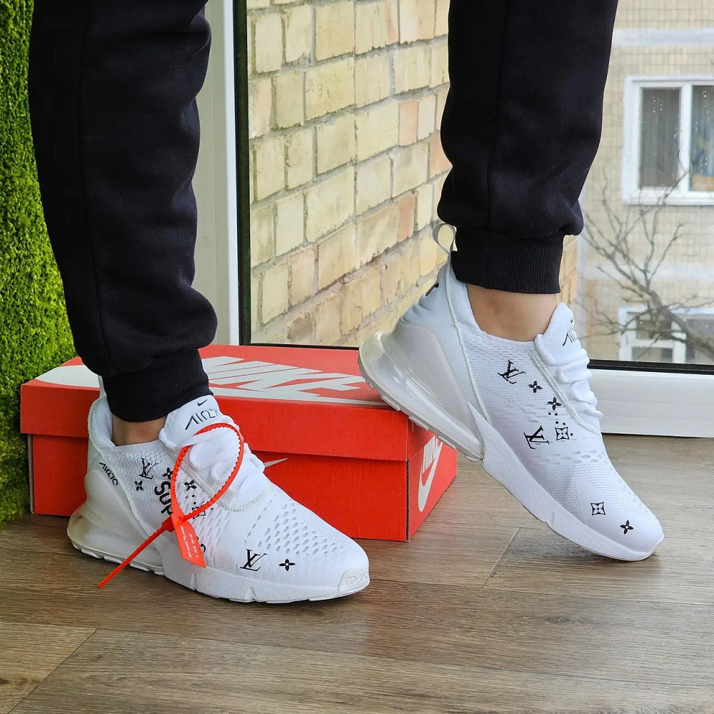 Кроссовки Nike 270 Женские Белые Найк с Амортизацией Тканевые Летние Сеточка (размеры: 37,38,39,40,41,42,43) Днепр - изображение 10