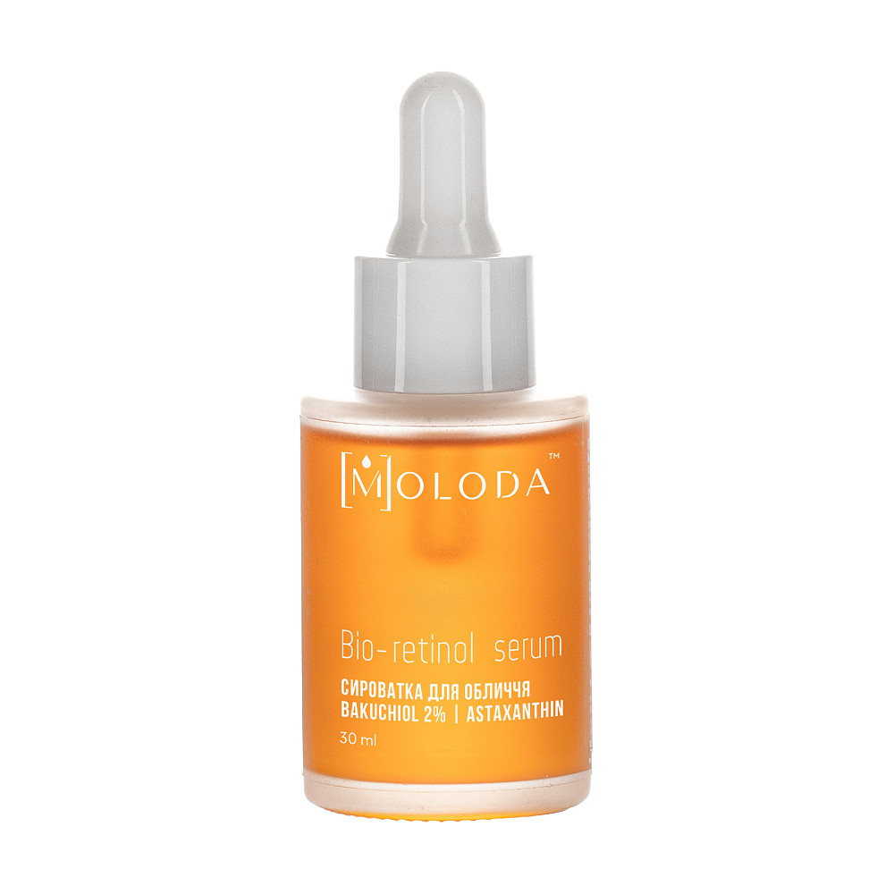 Обновляющая сыворотка с бакучиолом Serum bakuchiol 2% Squalane Astaxanthin Moloda 30 мл Киев - изображение 2