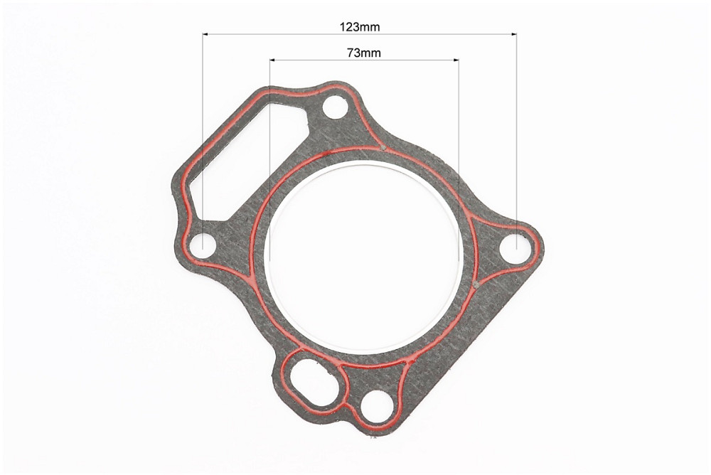 Прокладка головки циліндра 173F-73mm (пароніт, червона нитка) для двигуна GX-240 - 8л.с. Київ - фото 2