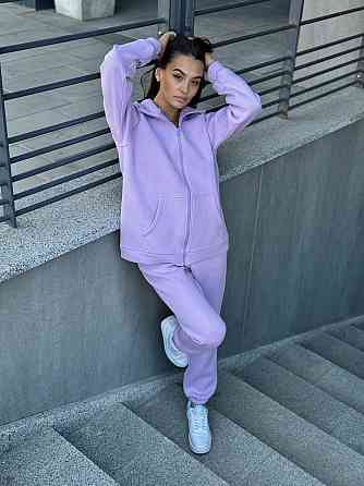 Женский спортивный костюм на флисе Сиреневый 50/52 Харьков