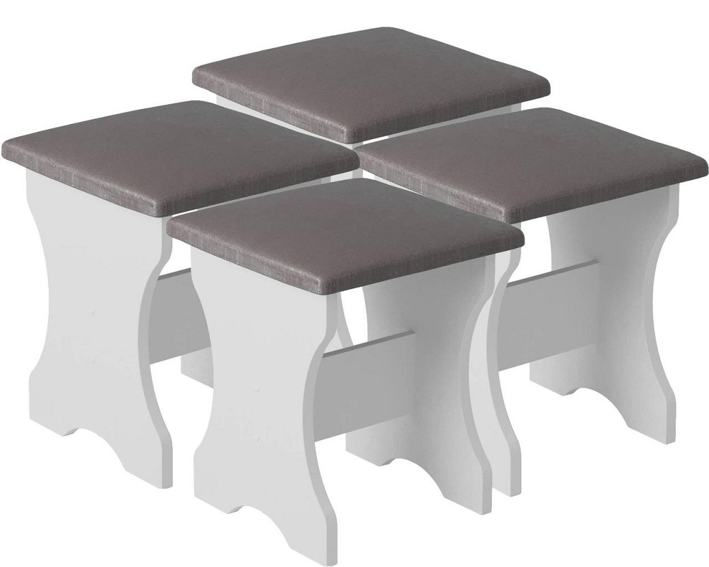 4 табурета (комплект) 35х35х44 см / mebelservice / Белый Львов - изображение 1