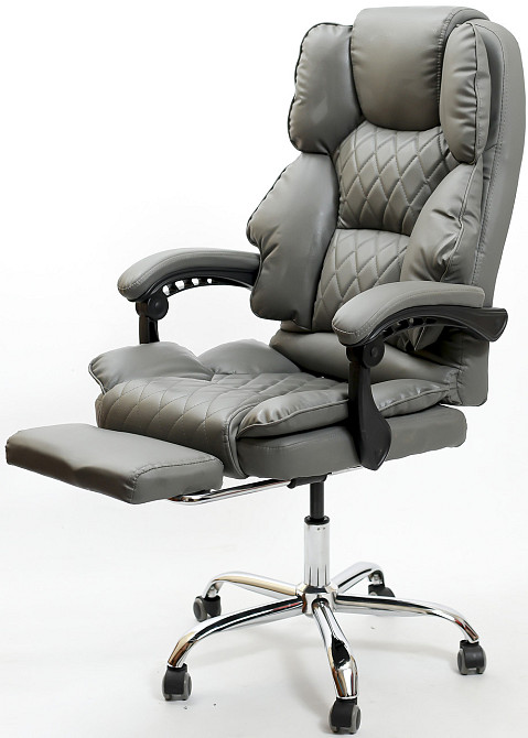 Кресло офисное Diego Comfort Pro серое Киев - изображение 7