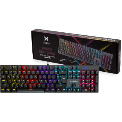Клавіатура Vinga KBGM-101 LED Red Switch USB Black (KBGM-101 Black) Вінниця - фото 8