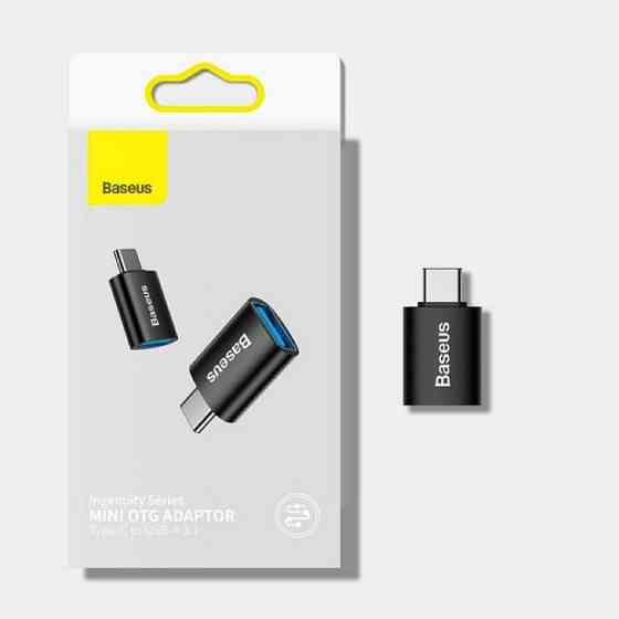 Адаптер переходник Baseus Ingenuity Series Mini OTG Adaptor Type-C - USB-A 3.1, цвет голубой ZJJQ000003 Одесса