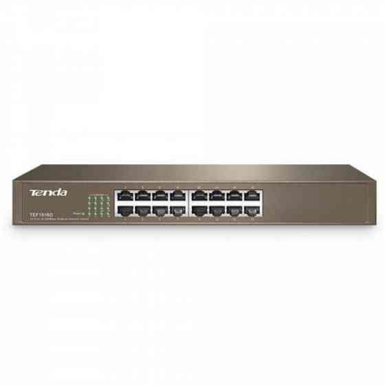 Комутатор TENDA TEF1016D 16xFE, Desktop метал, Некерований (TEF1016D) Киев