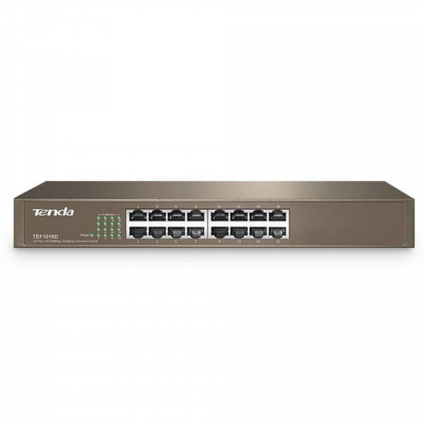 Комутатор TENDA TEF1016D 16xFE, Desktop метал, Некерований (TEF1016D) Киев - изображение 1