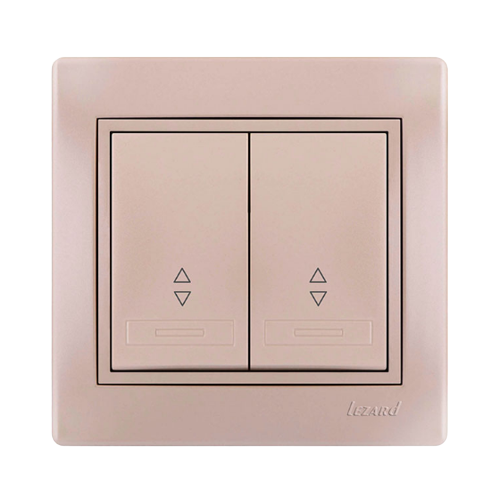 MIRA перлинно-білий перламутр Вимикач внутрішній прохідний 2кл зі вставкою Лезард Житомир - изображение 1