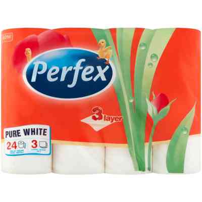 Туалетная бумага Perfex Pure White 3 слоя 24 рулона (8606102287039) Винница