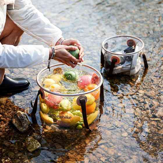 Складаний контейнер для води з ПВХ Naturehike NH20SJ040, 20л, прозорий Рівне