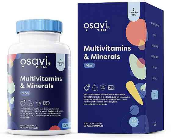 Комплекс вітамінів і мінералів для чоловіків Osavi Multinitamins &amp; Minerals Man 180 caps Луцьк