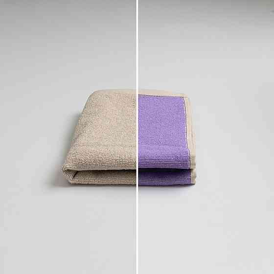 Полотенце для рук и лица махровое двустороннее Лаванда GM Textile 40х70см 400г/м2 (Лавандовый Бежевый) Сумы