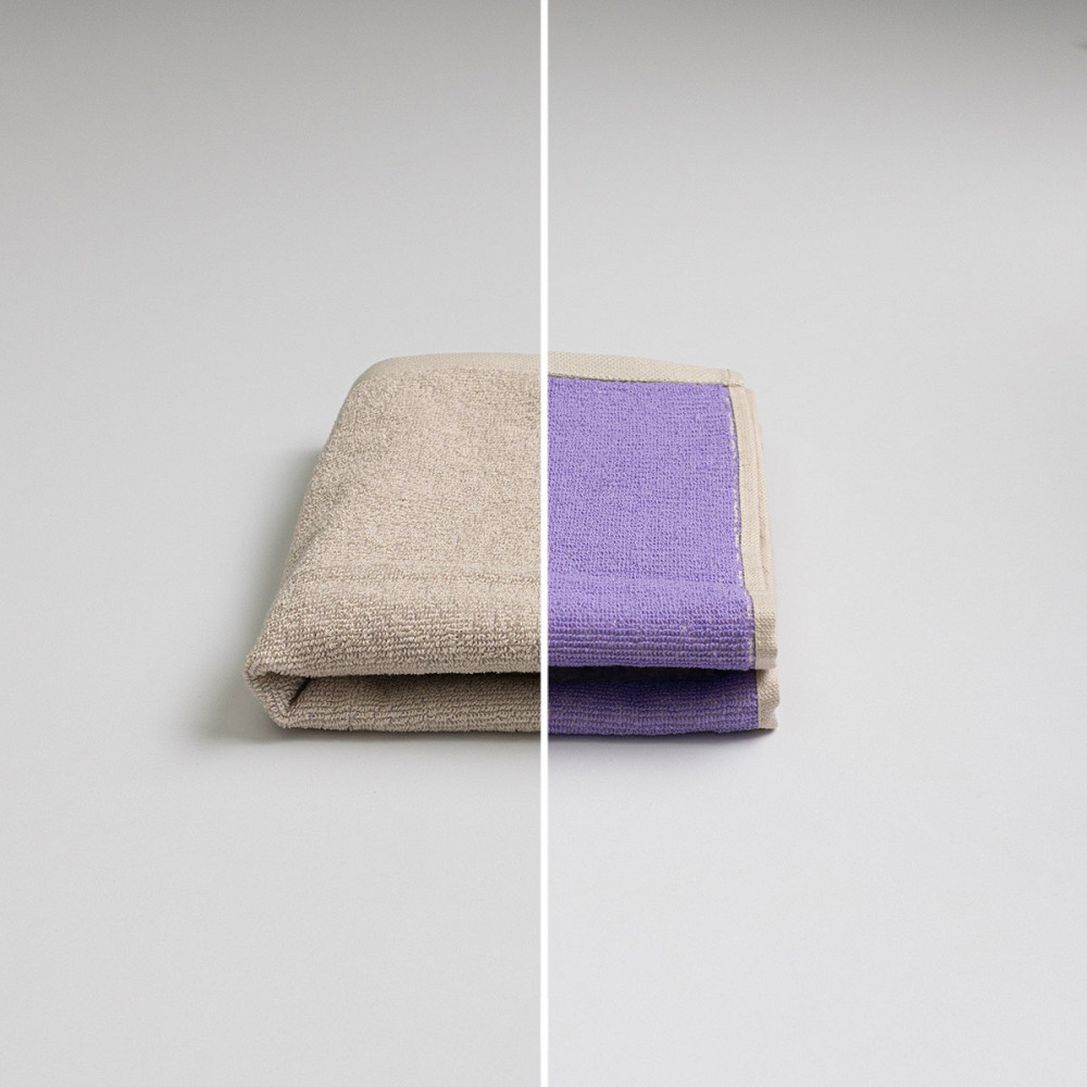 Полотенце для рук и лица махровое двустороннее Лаванда GM Textile 40х70см 400г/м2 (Лавандовый Бежевый) Сумы - изображение 1