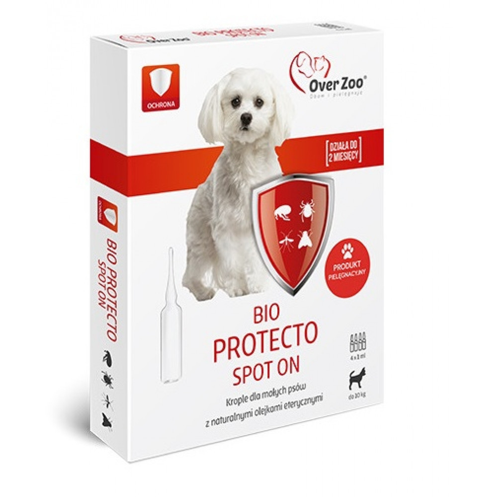 Протипаразитарні краплі Over Zoo Bio Protecto Spot On для собак маленьких порід - 4x1 мл Вінниця - фото 1