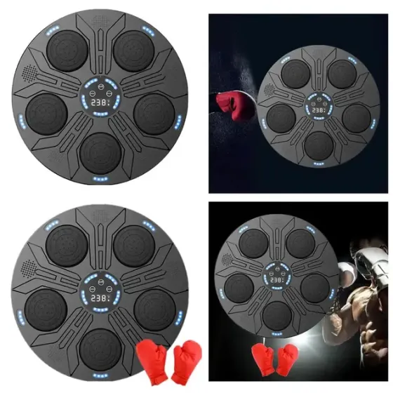 Настенный тренажер электронная мишень музыкальная для бокса с перчатками New Коломыя