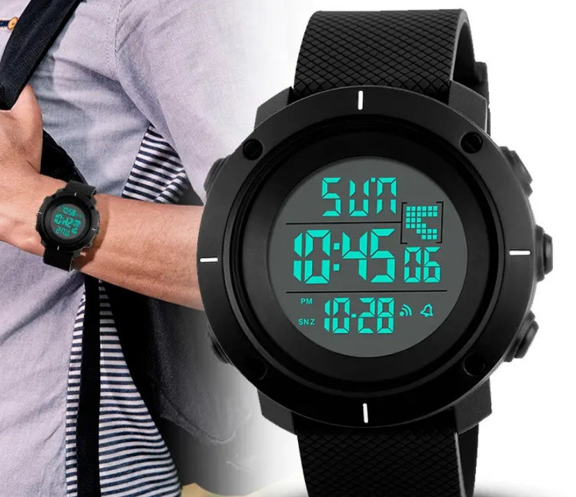Мужские спортивные часы Skmei 1213 dekker черные Киев - изображение 4