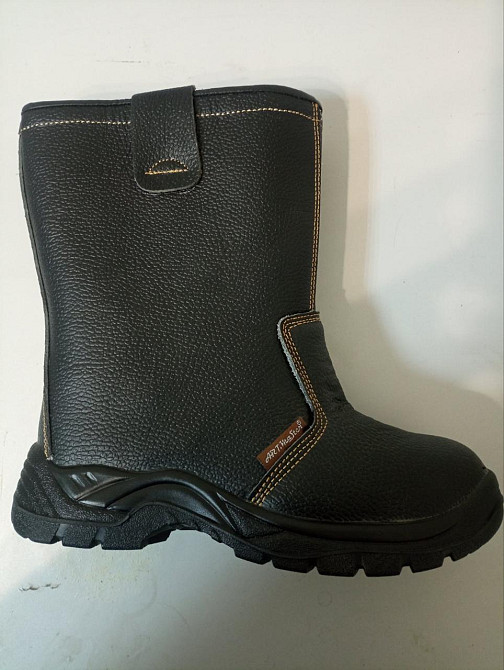 Утеплені робочі НапівЧоботи з пресованої шкіри з металевим носком. Киев - изображение 1