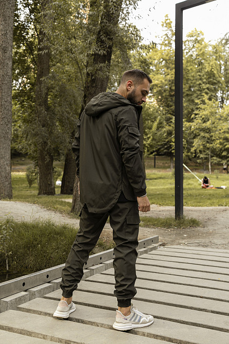 Чоловічий тактичний костюм Softshell Intruder хакі, куртка видовжена з капюшоном і штани на манжетах софтшел XXXL Одеса - фото 3